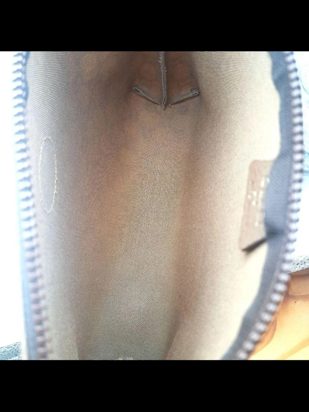 Gucci Beige Brown GG Canvas Wrist Pouch